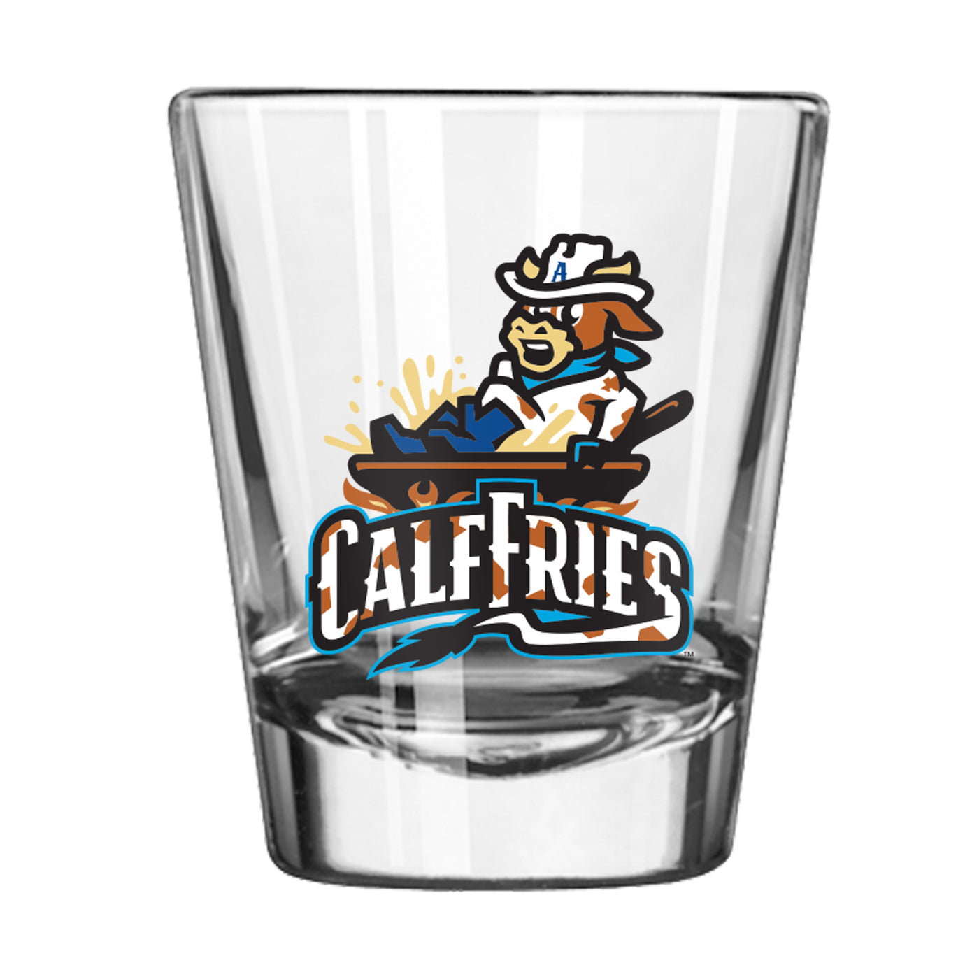 Amarillo Sod Poodle Calf Fries 2oz Shot Glass