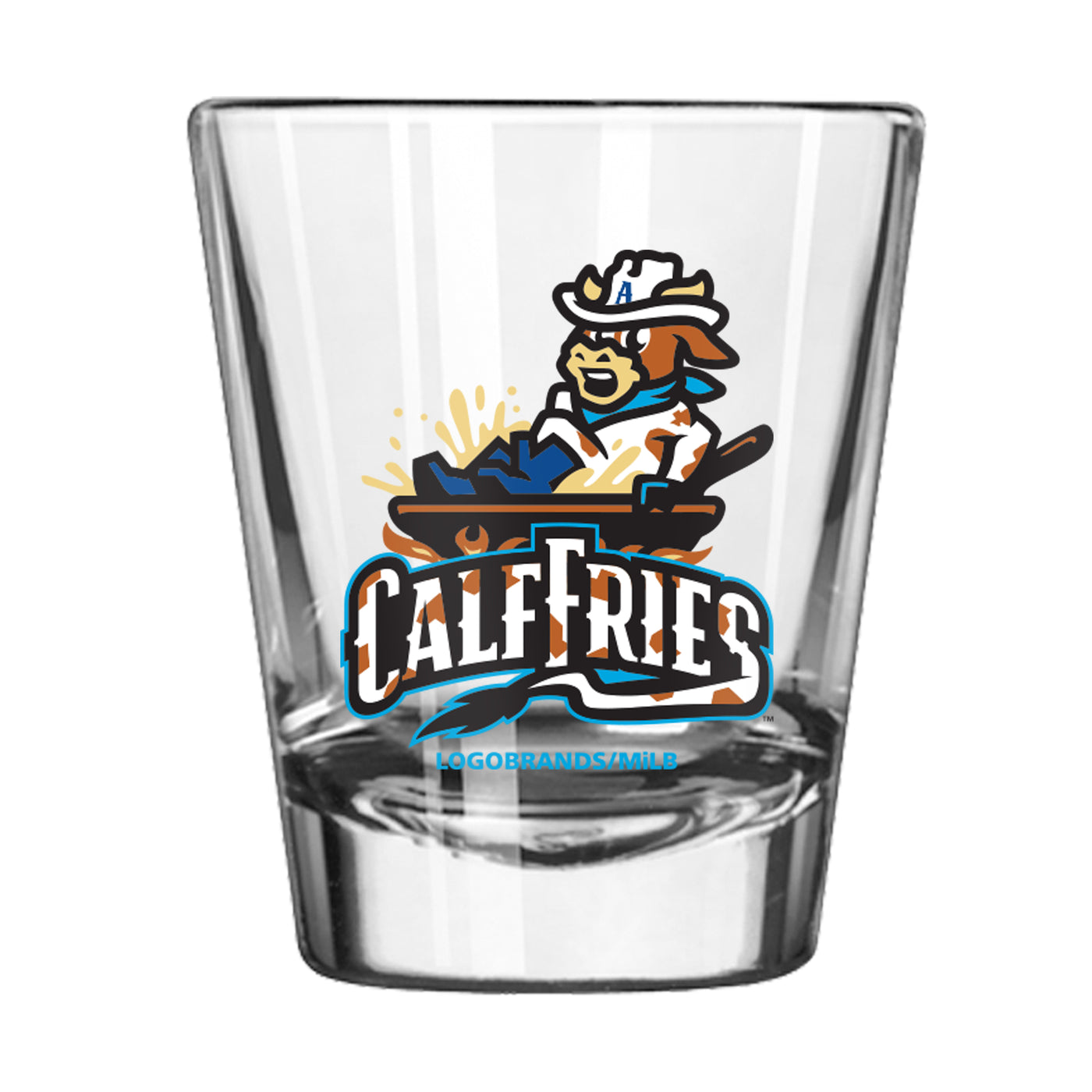 Amarillo Sod Poodle Calf Fries 2oz Shot Glass