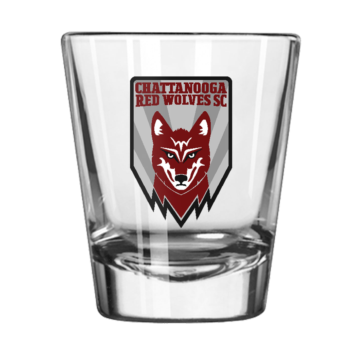 Chattanooga Red Wolves 2oz Logo Shot Glass