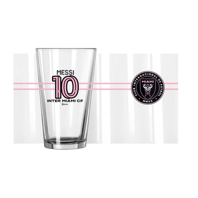 Lionel Messi 16oz Stripe Pint Glass
