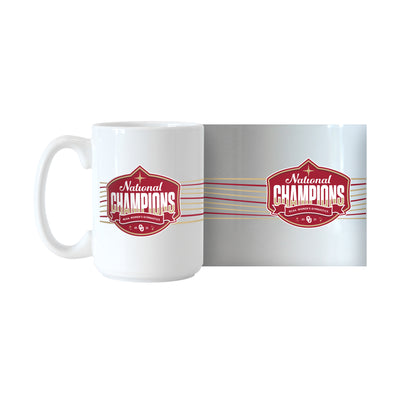 Oklahoma 2025 Womens Gymnastics Champions 15oz Sublimated Mug