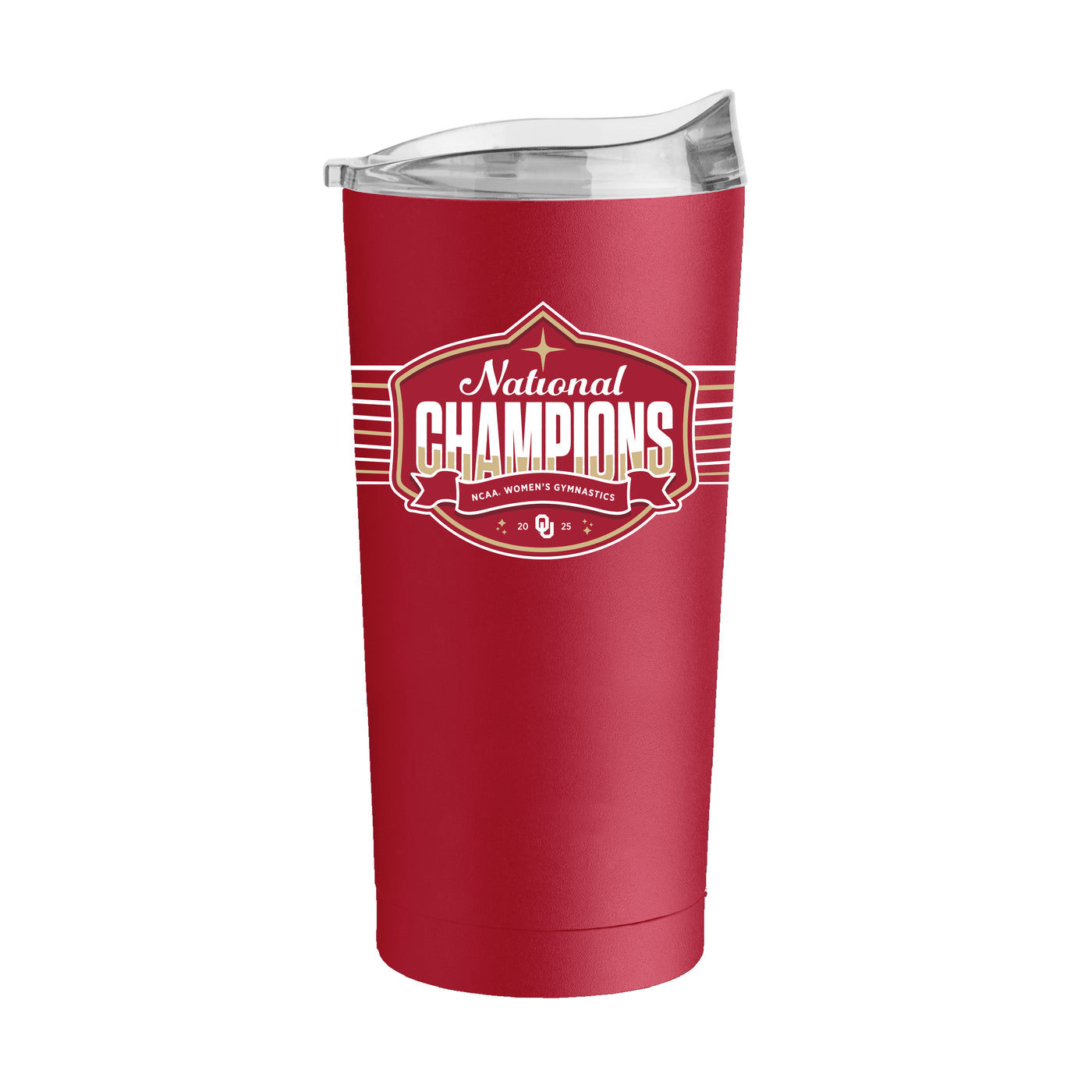 Oklahoma 2025 Womens Gymnastics Champions 20oz PC Tumbler