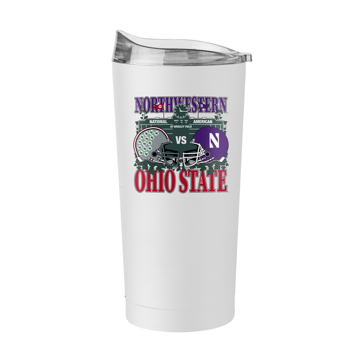 2024 Ohio State vs. Northwestern @ Wrigley Field White Powder Coat Tumbler