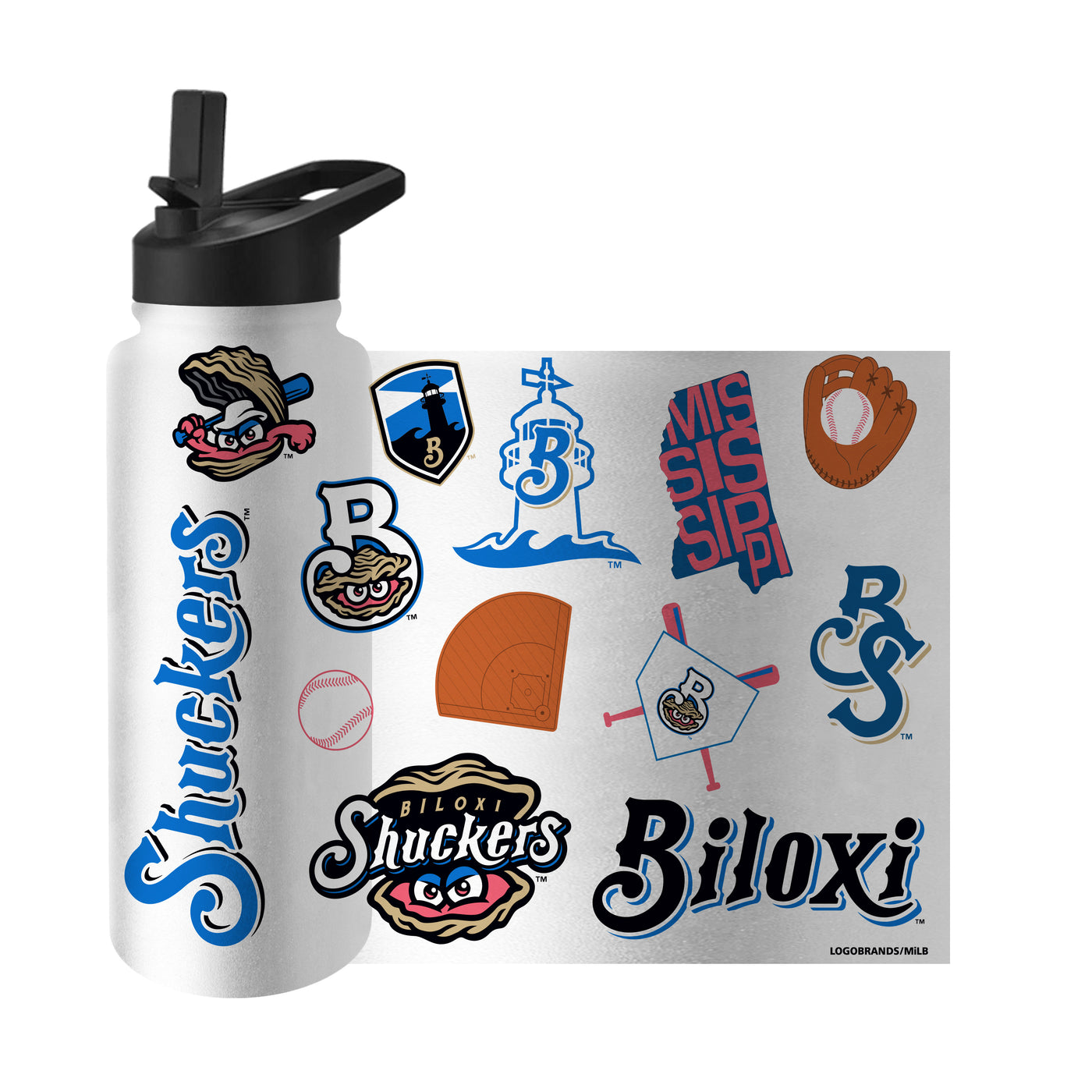 Biloxi Shuckers 34oz Native Quencher Bottle