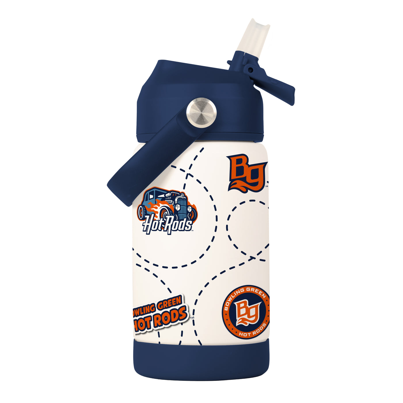 Bowling Green Hot Rods 12oz Mascot SS Kids Bottle