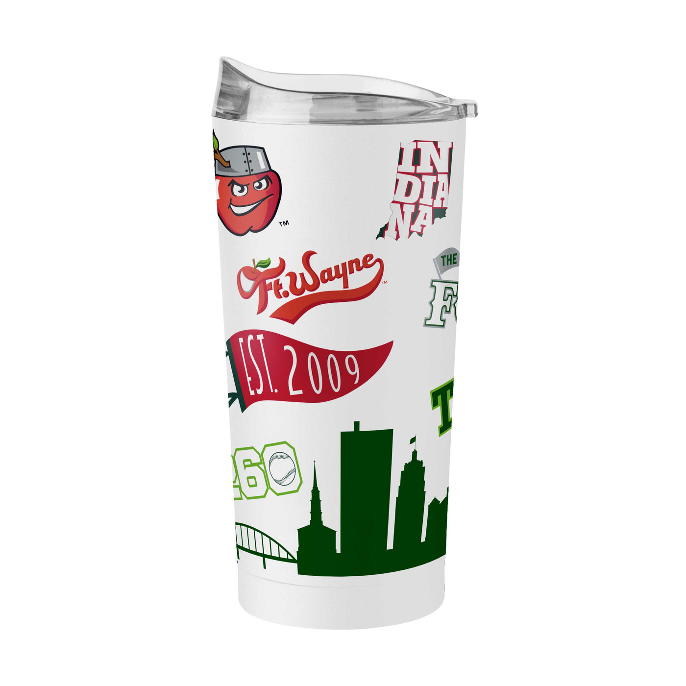 Fort Wayne TinCaps 20oz Native Powder Coat Tumbler
