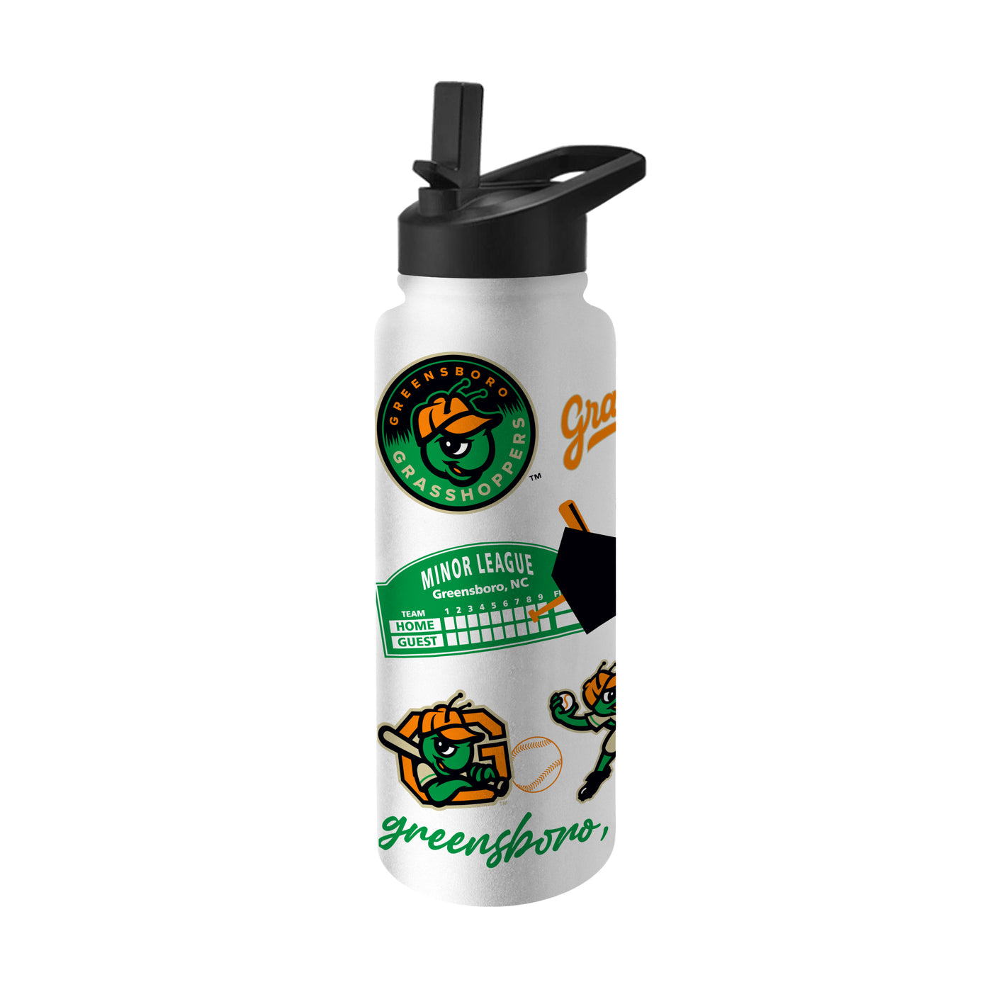Greensboro Grasshoppers 34oz Native Quencher Bottle