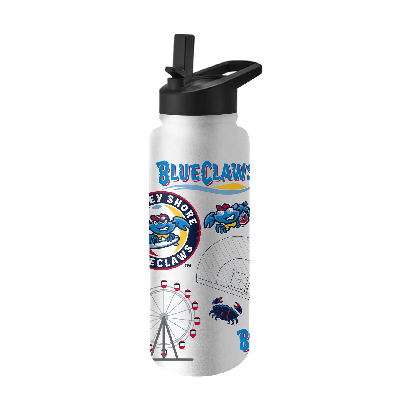 Jersey Shore BlueClaws 34oz Native Quencher Bottle