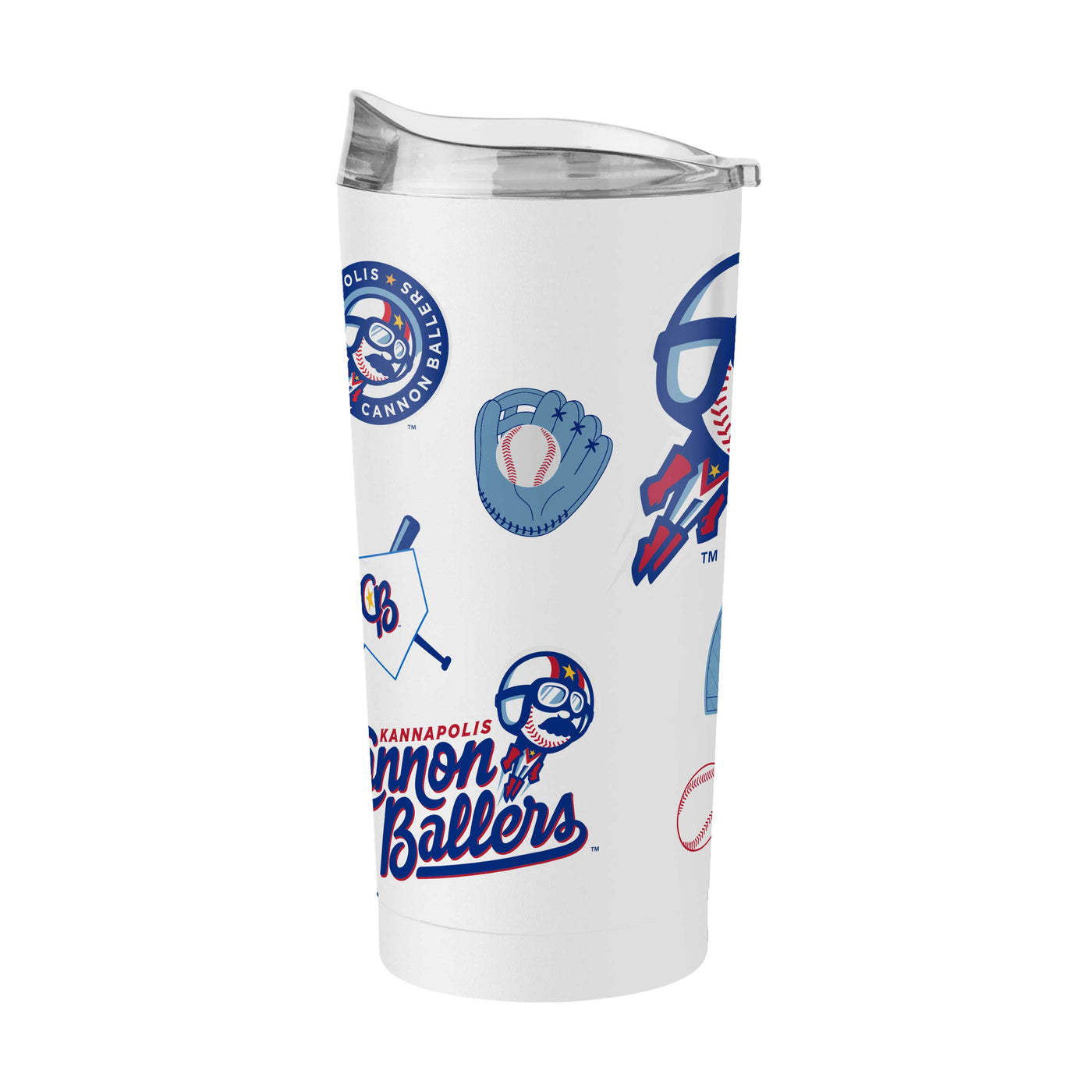 Kannapolis Cannon Ballers 20oz Native Powder Coat Tumbler