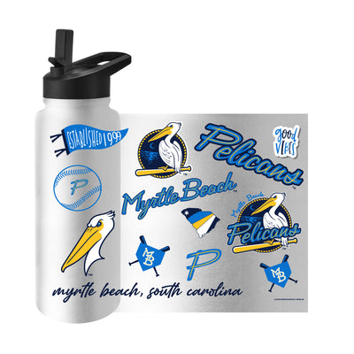 Myrtle Beach Pelicans 34oz Native Quencher Bottle