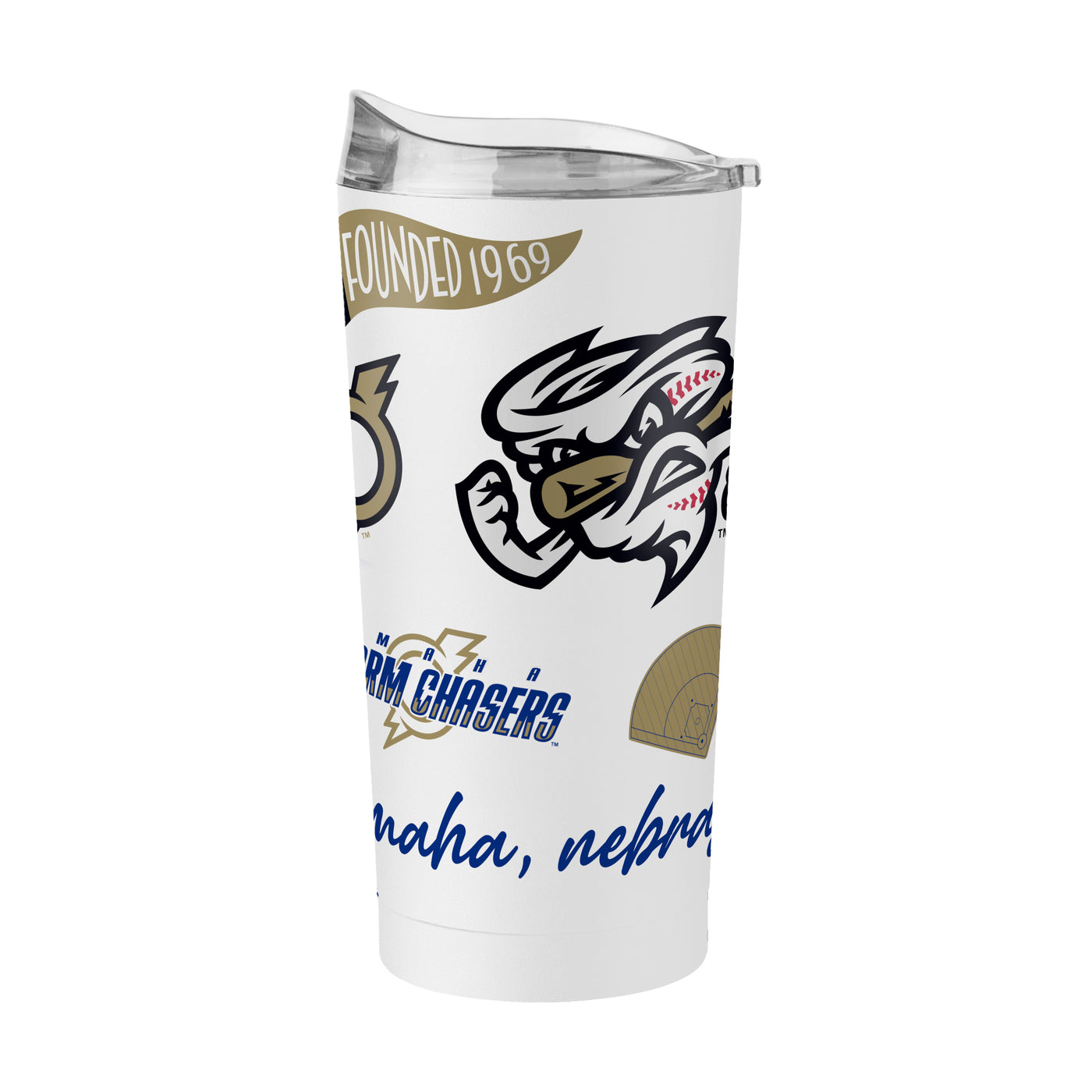 Omaha Storm Chasers 20oz Native Powder Coat Tumbler