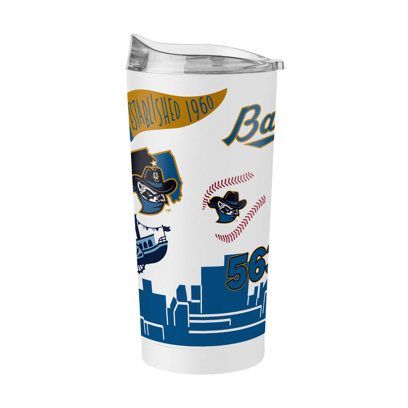 Quad Cities River Bandits 20oz Native Powder Coat Tumbler