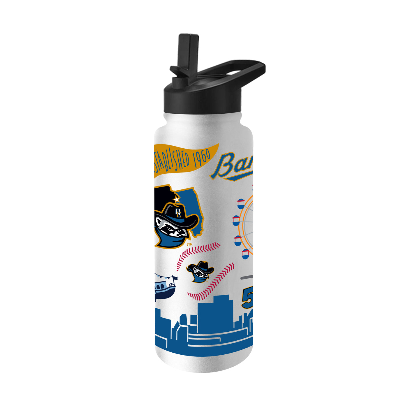 Quad Cities River Bandits 34oz Native Quencher Bottle