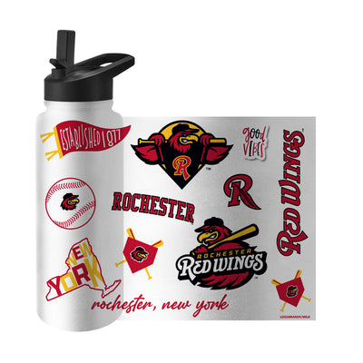 Rochester Red Wings 34oz Native Quencher Bottle