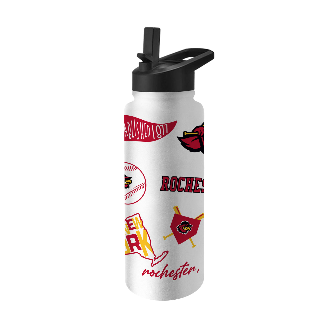 Rochester Red Wings 34oz Native Quencher Bottle