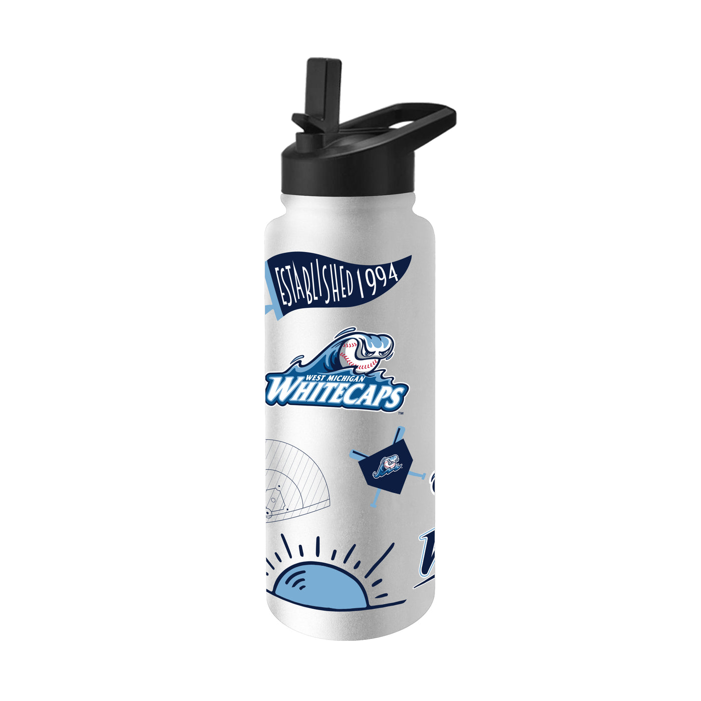West Michigan Whitecaps 34oz Native Quencher Bottle