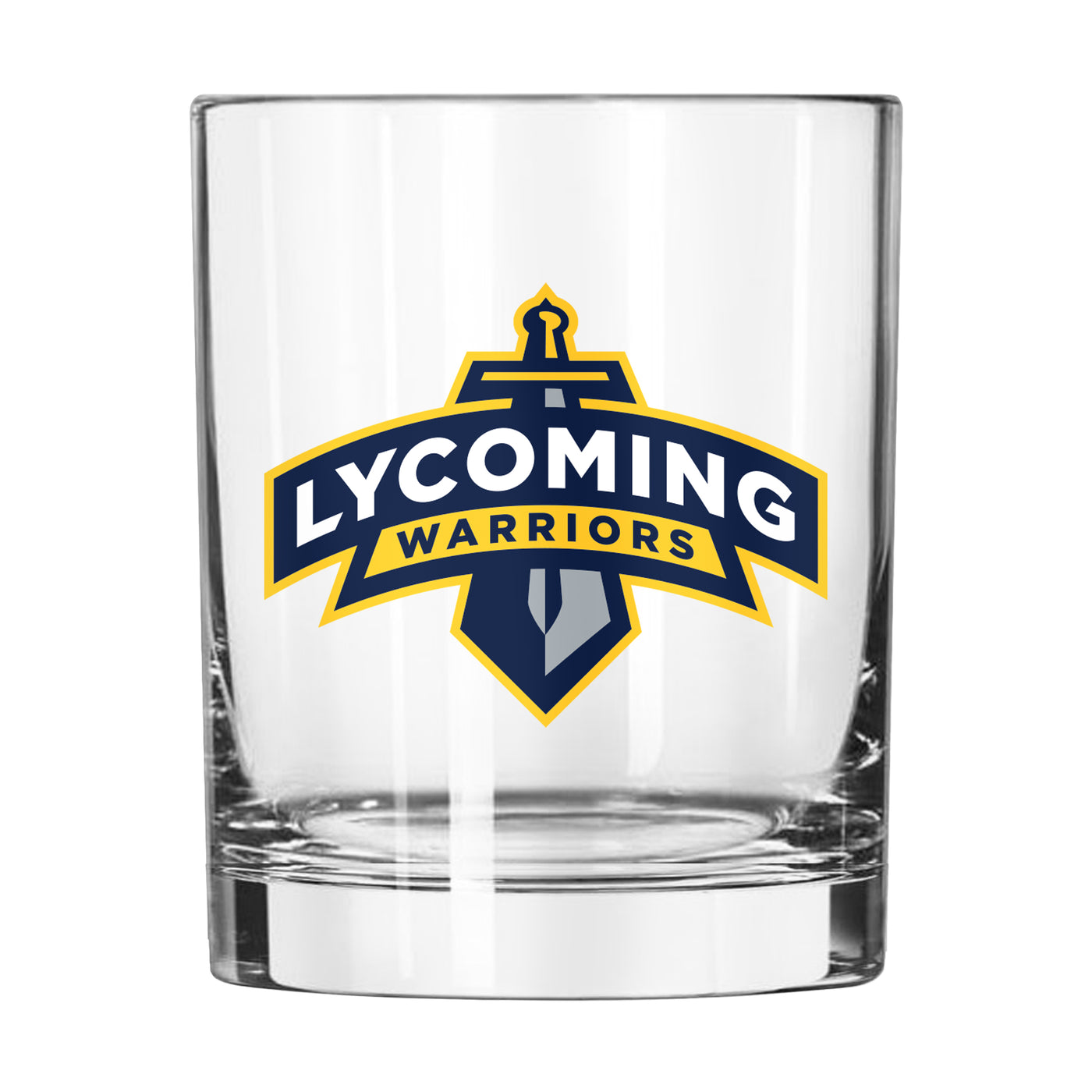 Lycoming College 14oz Logo Rocks Glass