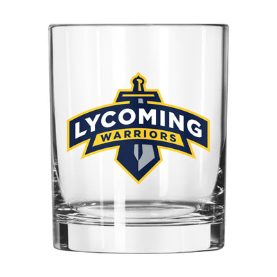 Lycoming College 14oz Logo Rocks Glass