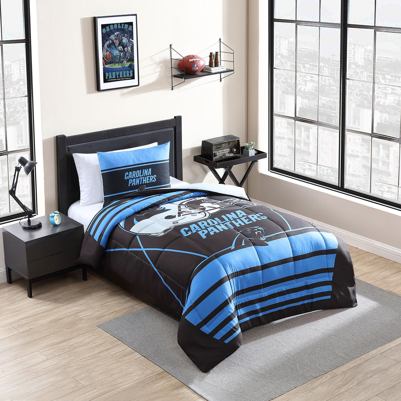 Carolina Panthers Crosser Comforter Set Twin