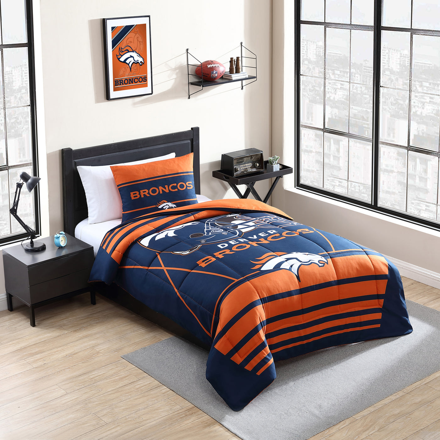 Denver Broncos Crosser Comforter Set Twin