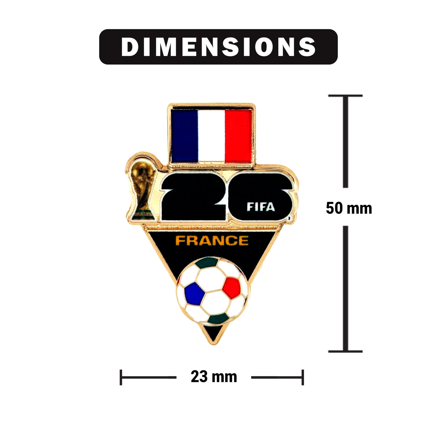 FIFA World Cup 2026 France Flag and Ball Host Country Pin on backer ca