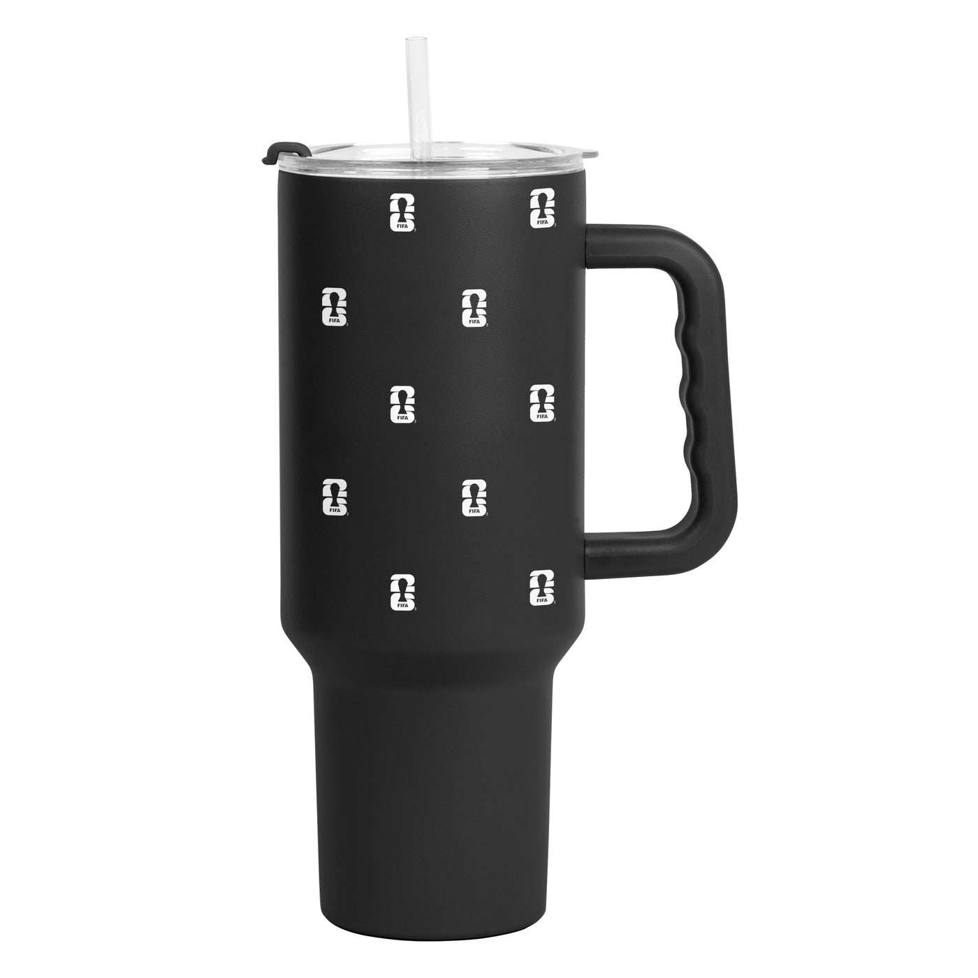 FIFA 2026 Black Design 1 40oz Powder Coat Travel Mug