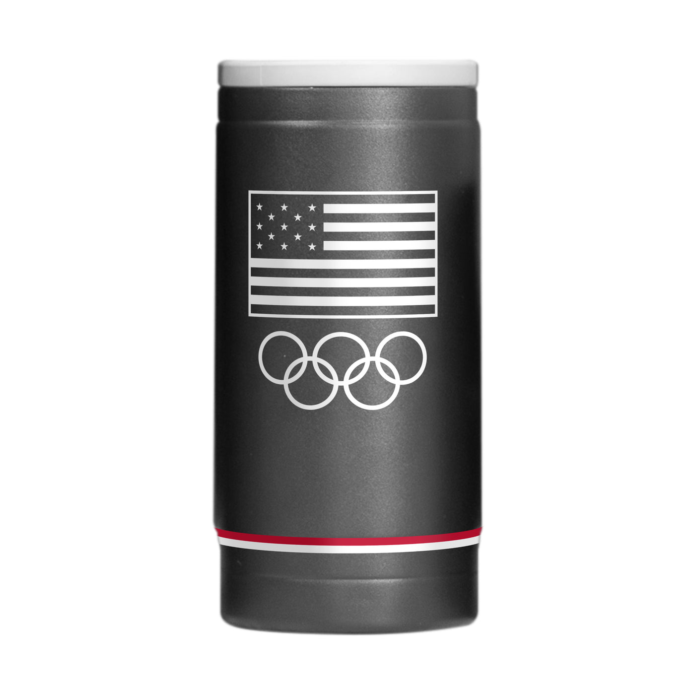 US Olympic Commitee 12oz Design 1 Powdercoat SlimCan Coolie