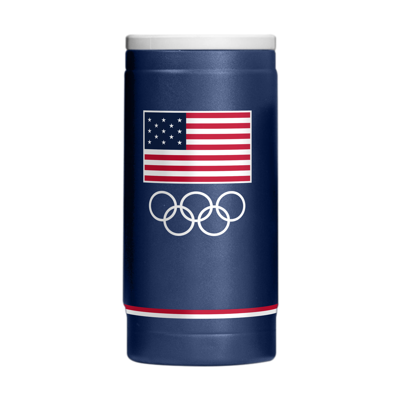 US Olympic Commitee 12oz Design 1 Powdercoat SlimCan Coolie