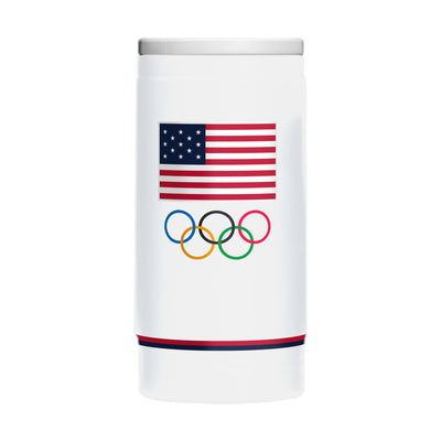 US Olympic Commitee 12oz Design 1 Powdercoat SlimCan Coolie