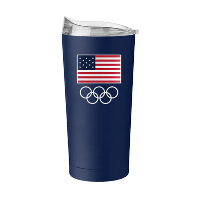 US Olympic Commitee 20oz Standard Logo Powder Coat Tumbler