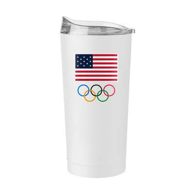 US Olympic Commitee 20oz Standard Logo Powder Coat Tumbler