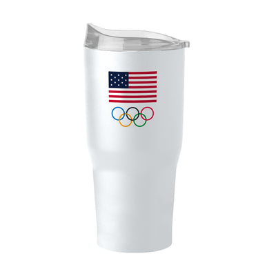 US Olympic Commitee 30oz Standard Logo Powder Coat Tumbler