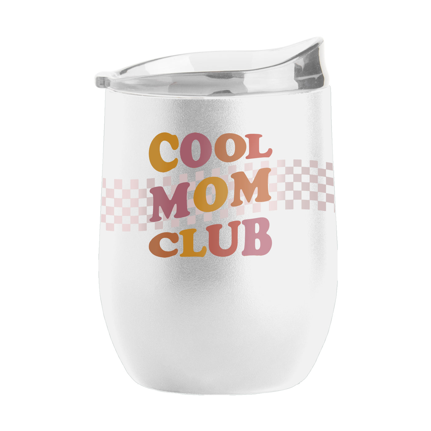 Mothers Day 16oz Cool Mom Club White Stainless Curved Beverage