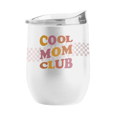 Mothers Day 16oz Cool Mom Club White Stainless Curved Beverage