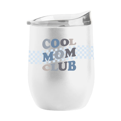 Mothers Day Cool Moms Club White 16oz Stainless Curved Beverage