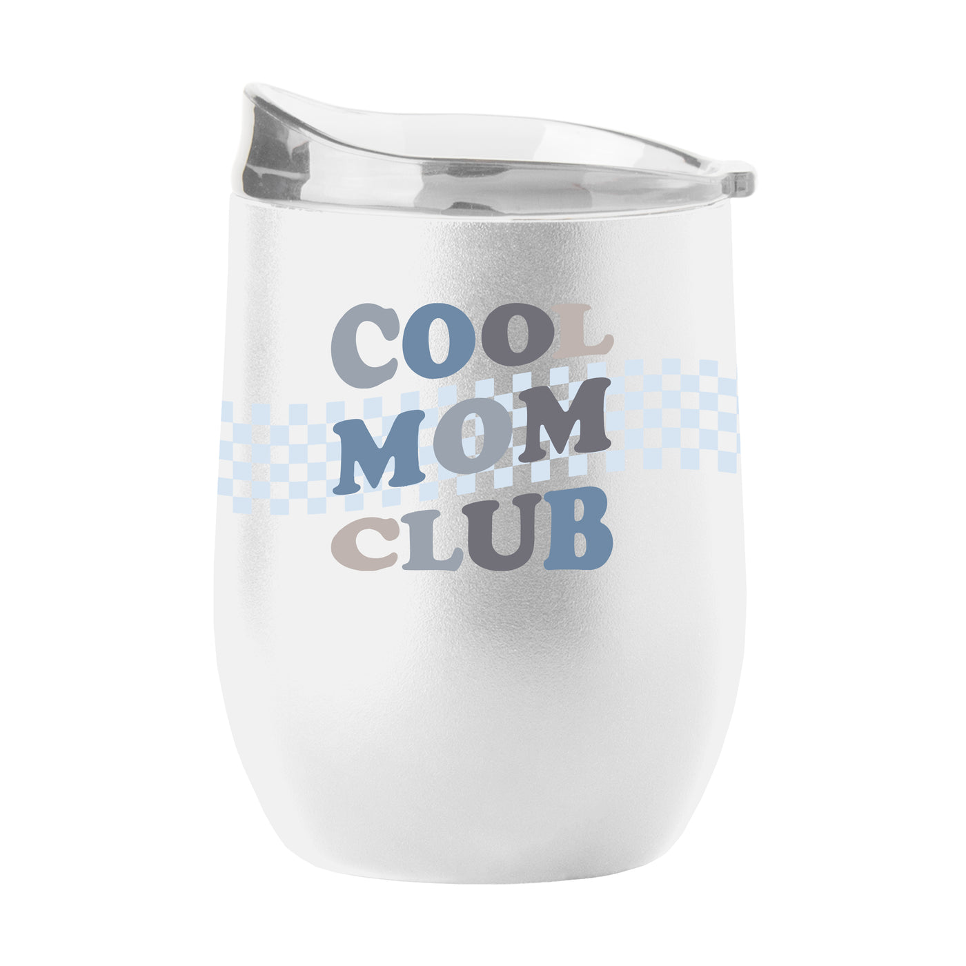 Mothers Day Cool Moms Club White 16oz Stainless Curved Beverage