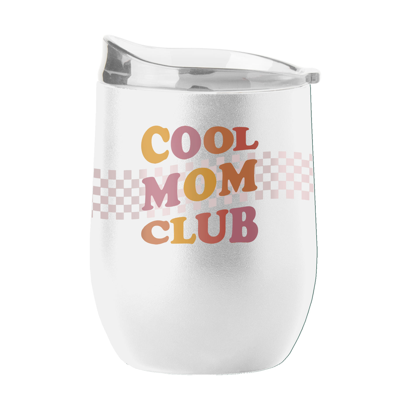 Mothers Day 16oz Cool Mom Club White Stainless Curved Beverage