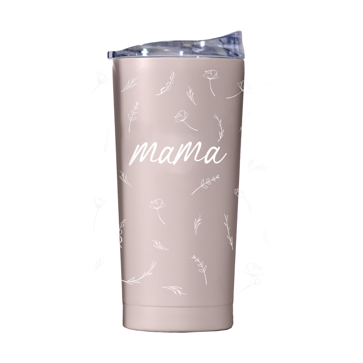 Mothers Day 20oz Mama with Repeating Flowers Dusk Powder Coat Tumbler