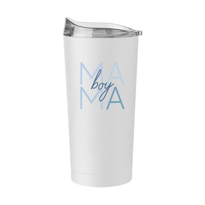 Mothers Day 20oz Boy Mama White Powder Coat Tumbler