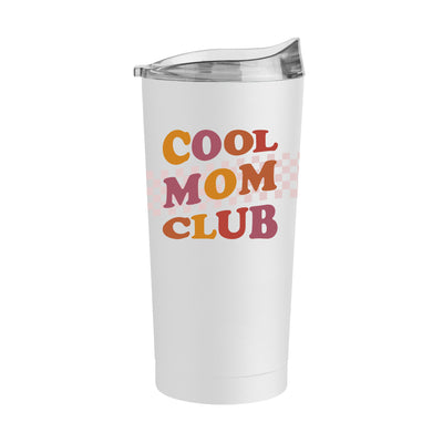 Mothers Day 20oz Cool Mom Club White Powder Coat Tumbler