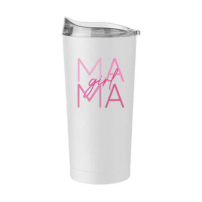 Mothers Day 20oz Girl Mama White Powder Coat Tumbler