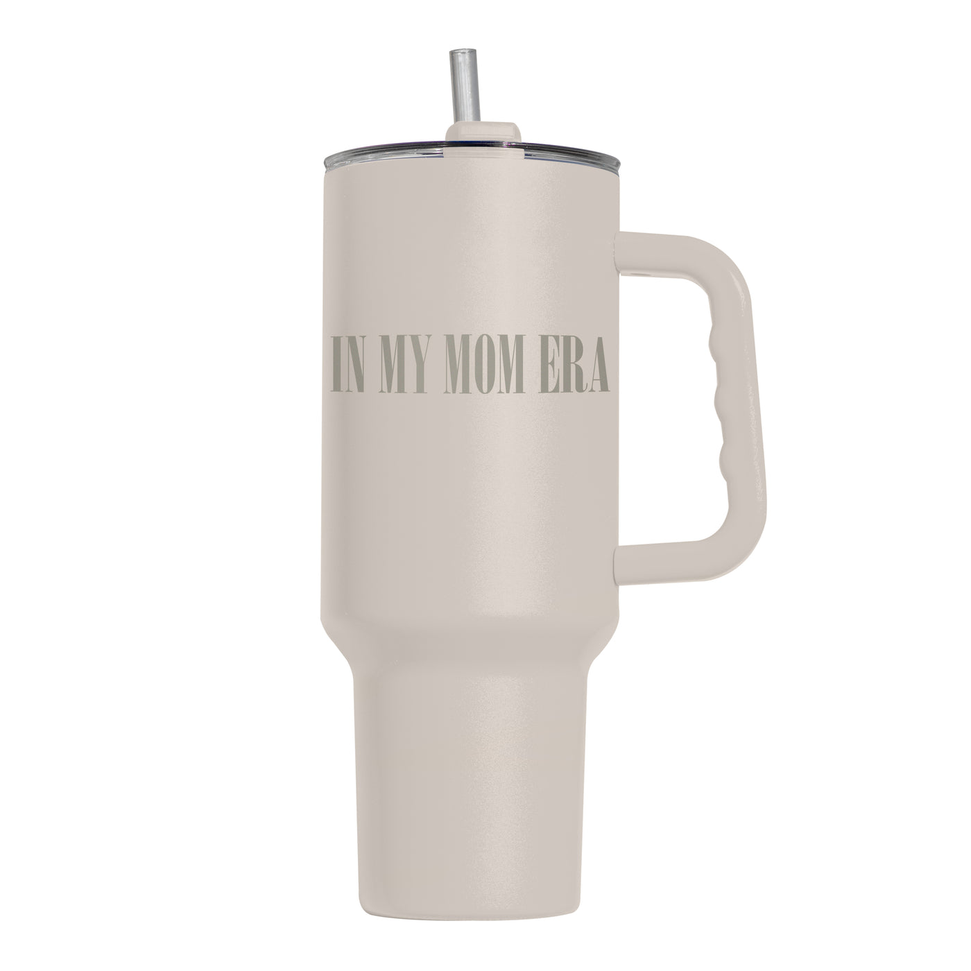 Mothers Day In My Mom Era Sand 40oz Powder Coat Tumbler