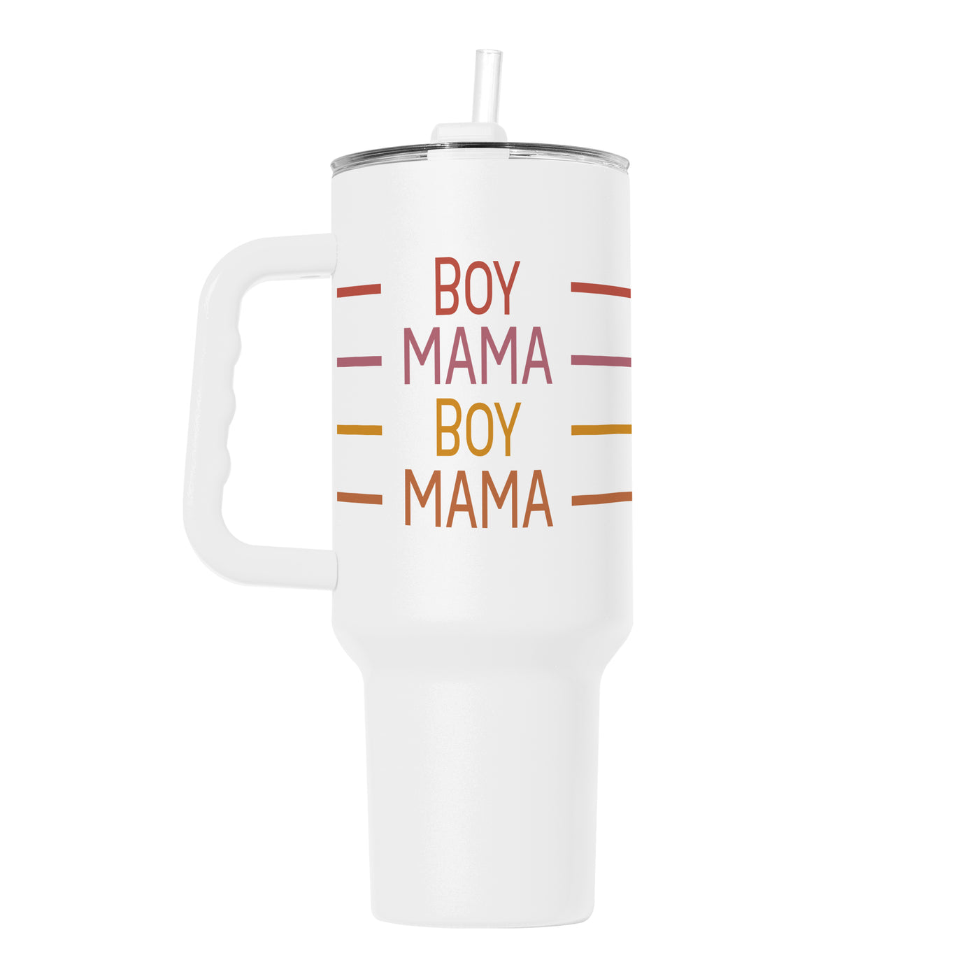 Mothers Day 40oz Girl Mama White Powder Coat Tumbler