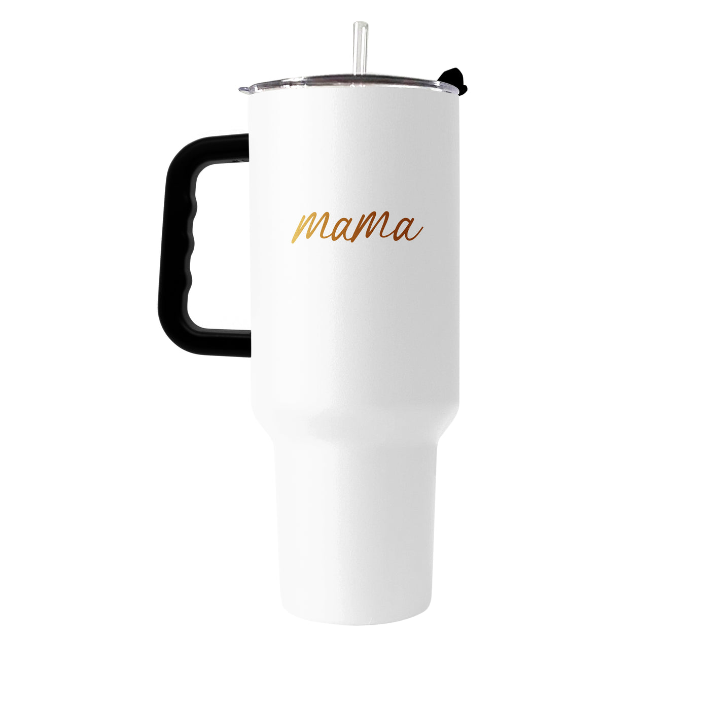 Mothers Day 40oz Mama White Powder Coat Tumbler
