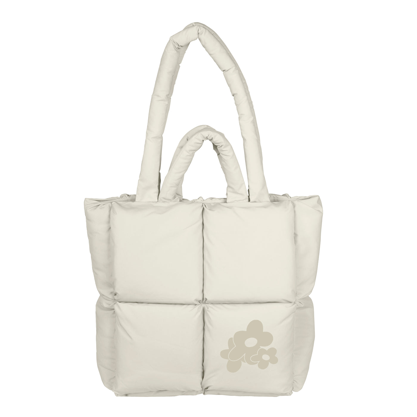 Spring Colorful Flower Trio Sand Puff Tote