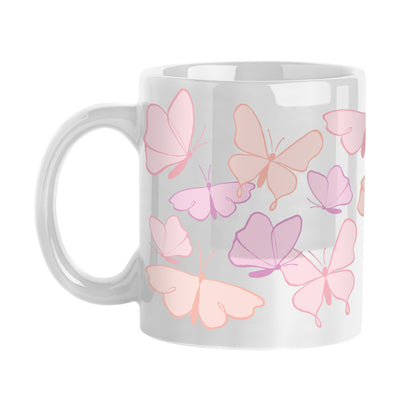 Spring 11oz Repeating Butterfly White Sublimated Mug