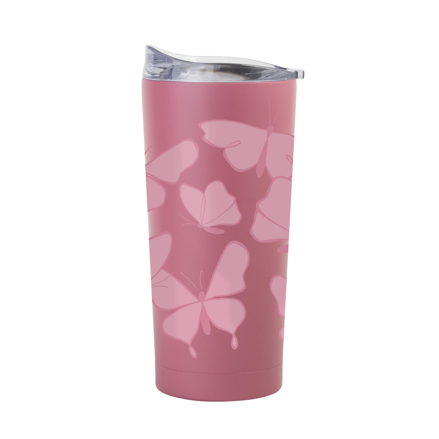 Spring 20oz Tonal Repeating Butterfly Berry Powder Coat Tumbler
