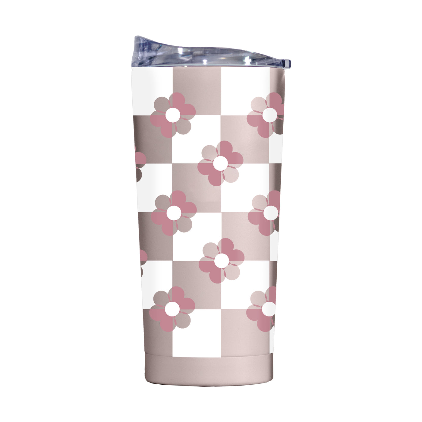 Spring 20oz Checkered Flower Dusk Powder Coat Tumbler