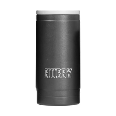 Wedding Collection Bubble Hubby 12oz Powdercoat SlimCan Coolie