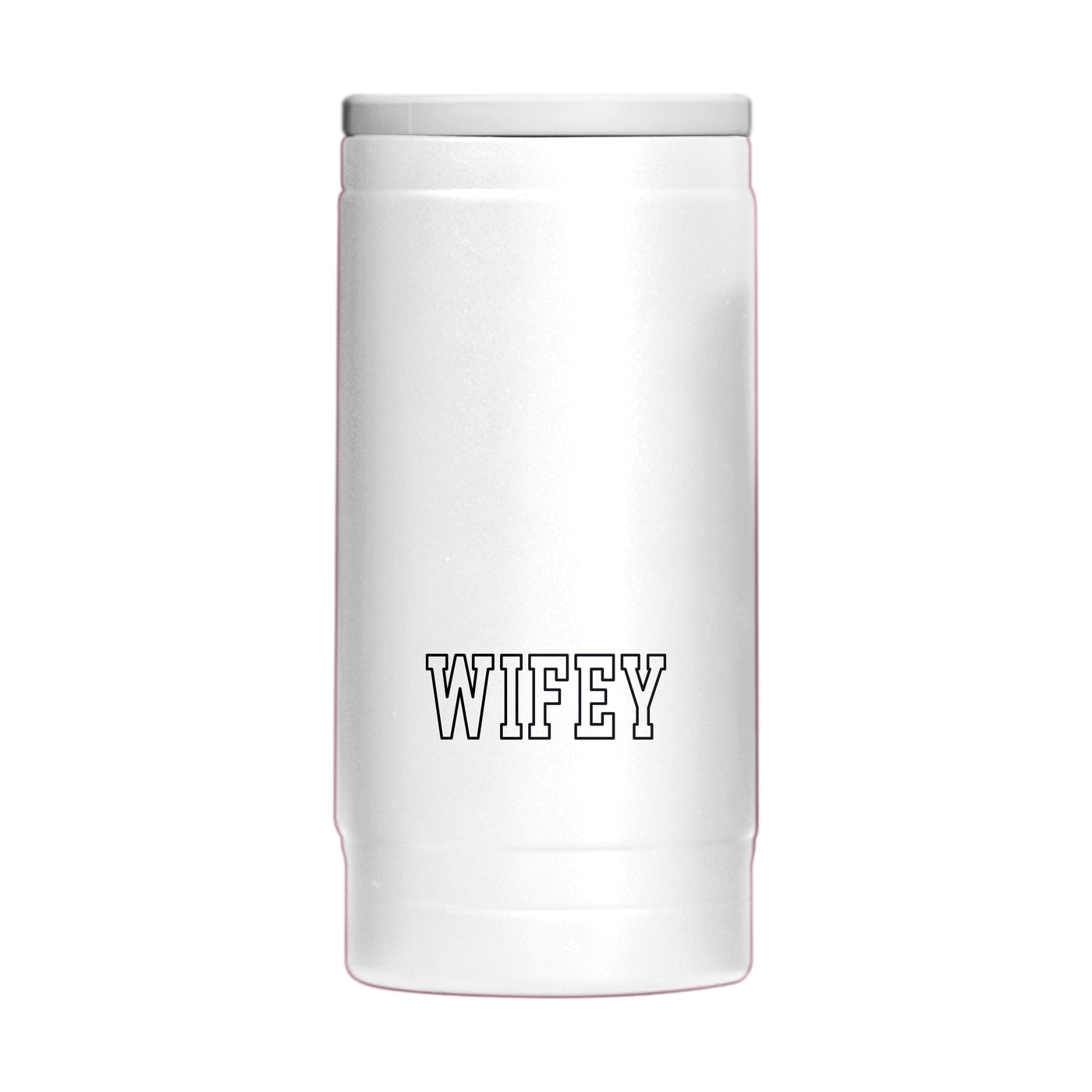 Wedding Collection Bubble Wifey 12oz Powdercoat SlimCan Coolie